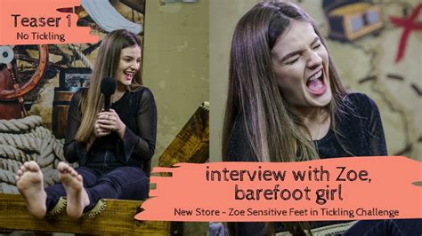 soft feet tickle|Interview with Zoe, barefoot girl (New Tickling girl .